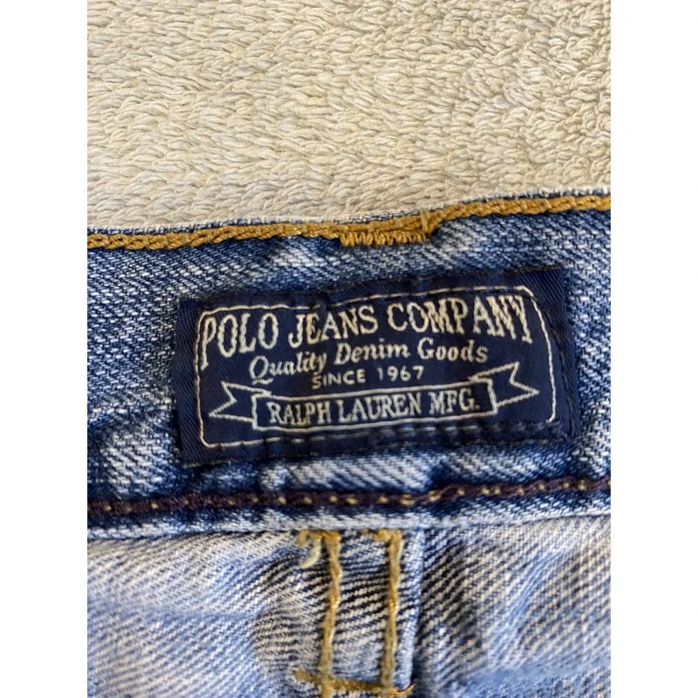 Polo Ralph Lauren Jeans‎ Mens 34x34 Straight Light Wash Blue Denim